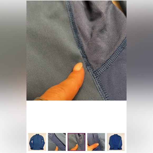 9. Men’s quarter zip lululemon pullover blue performance wear - Picture 5 of 9